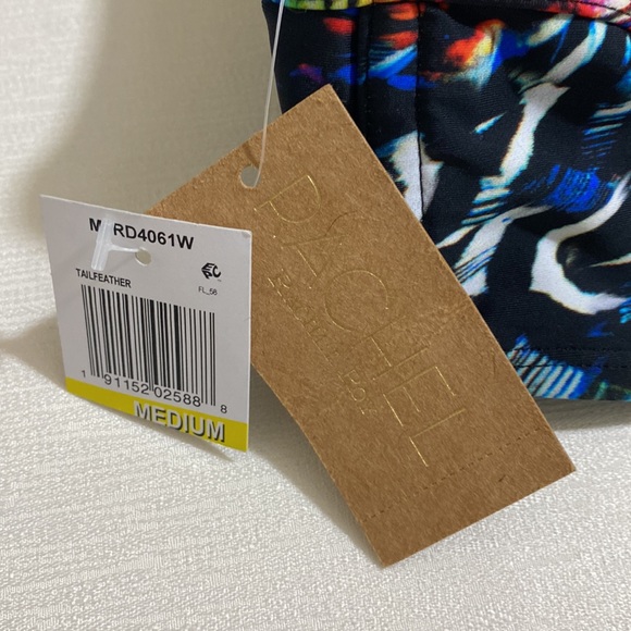 RACHEL ROY Women's Tailfeather Bikini Top w Underwire Size M - Picture 5 of 6